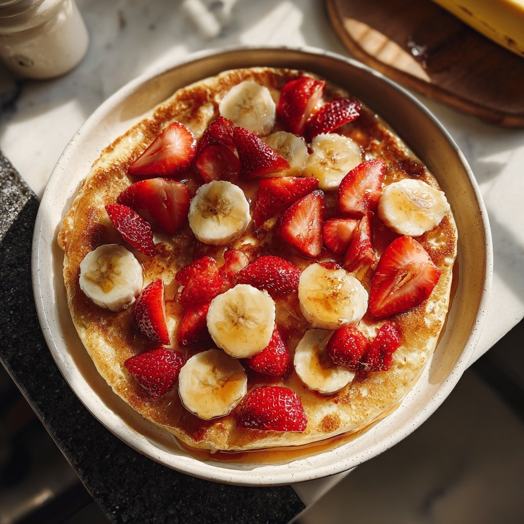 Strawberry Banana Baked Pancake
