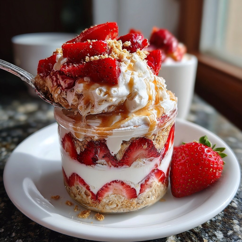 Strawberry Cheesecake Overnight Oats