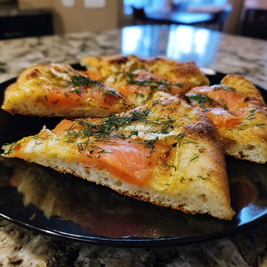 Pizza with Smoked Salmon and Dill