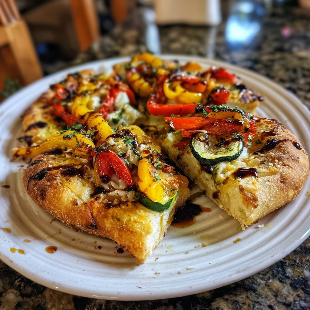 Super Bowl Party Food Roasted Veggie Flatbread