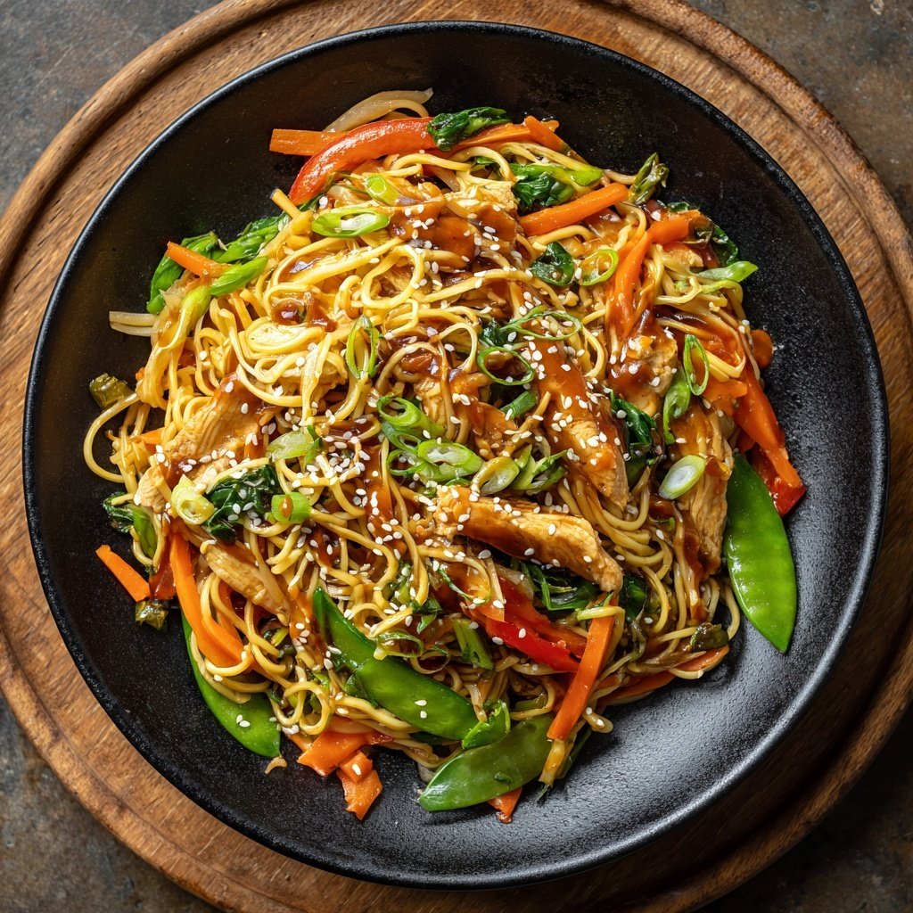 Sesame Ginger Chicken Noodles