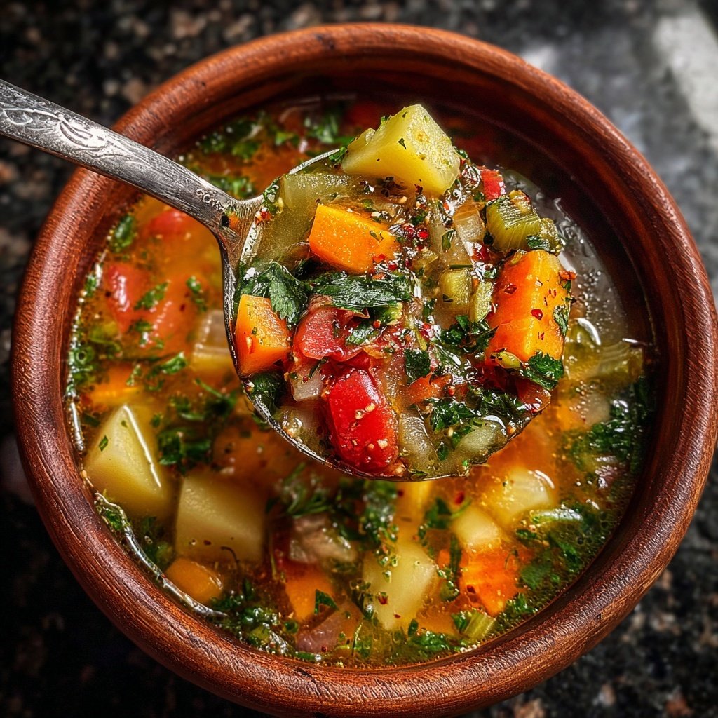 Spring Vegetable Soup With Lemon