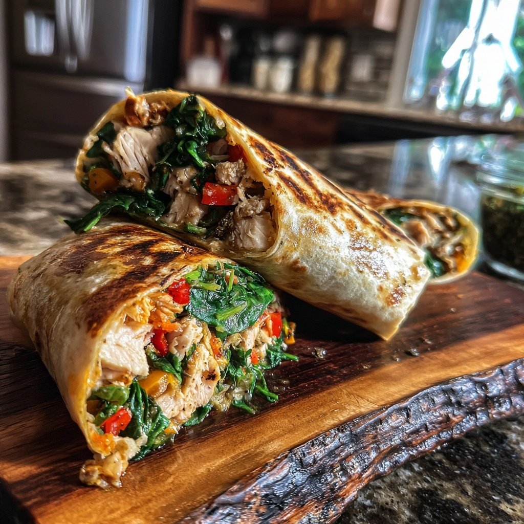 High Protein Grilled Chicken Wrap