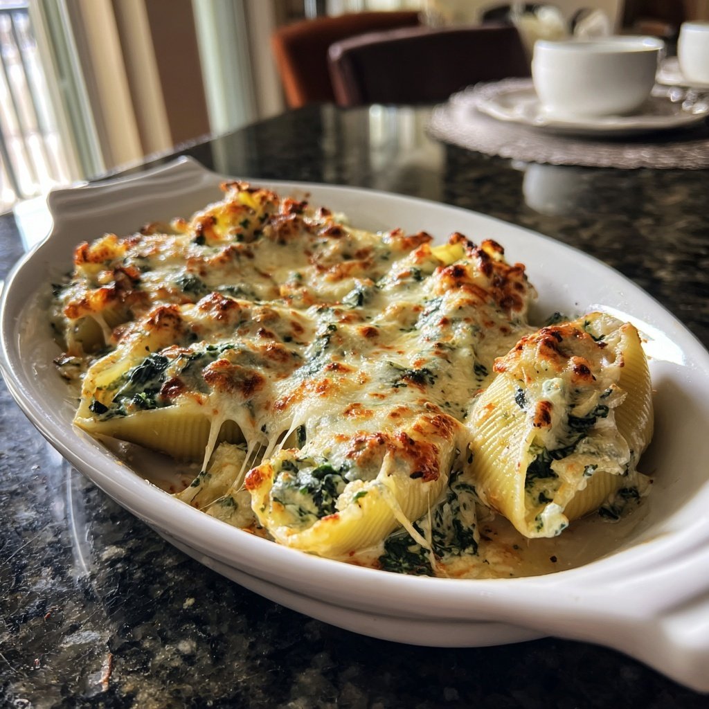 Creamy Spinach Stuffed Shells