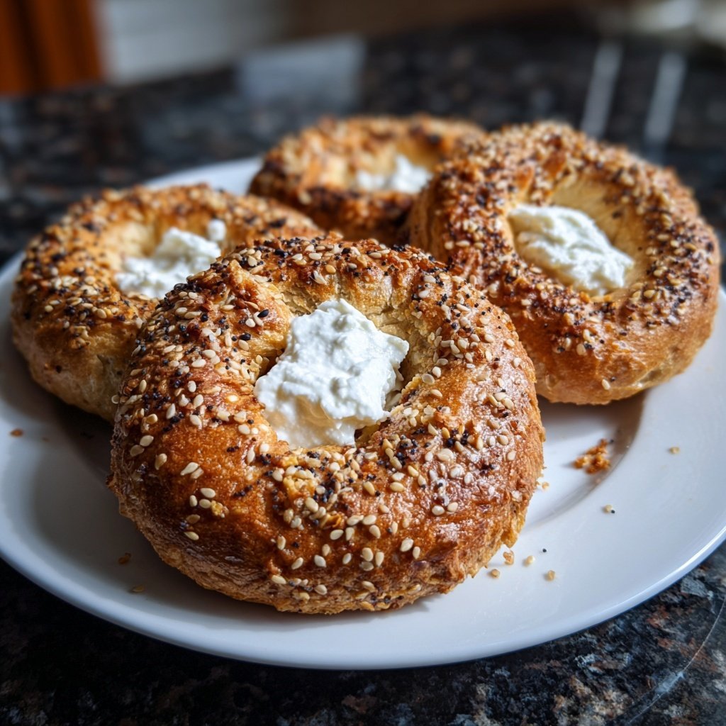 Greek Yogurt Protein Bagels