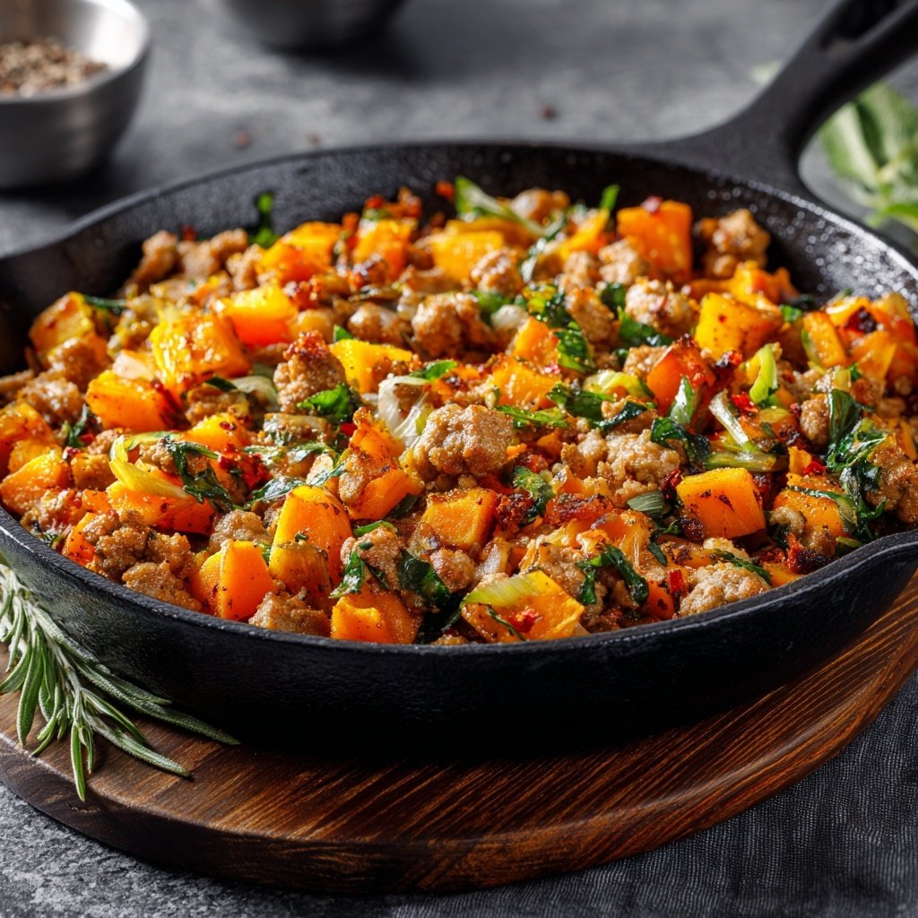 Ground Turkey Sweet Potato Skillet