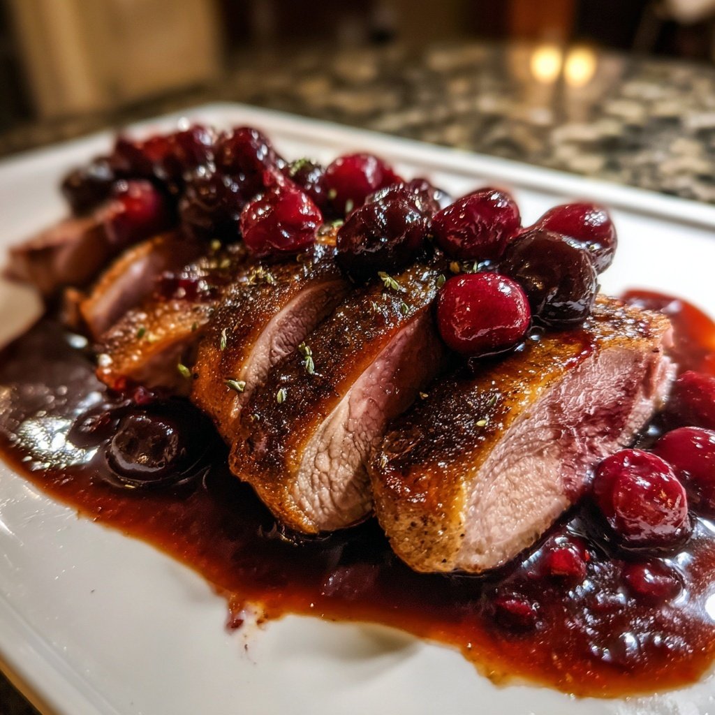 Duck Breast with Cherry Sauce