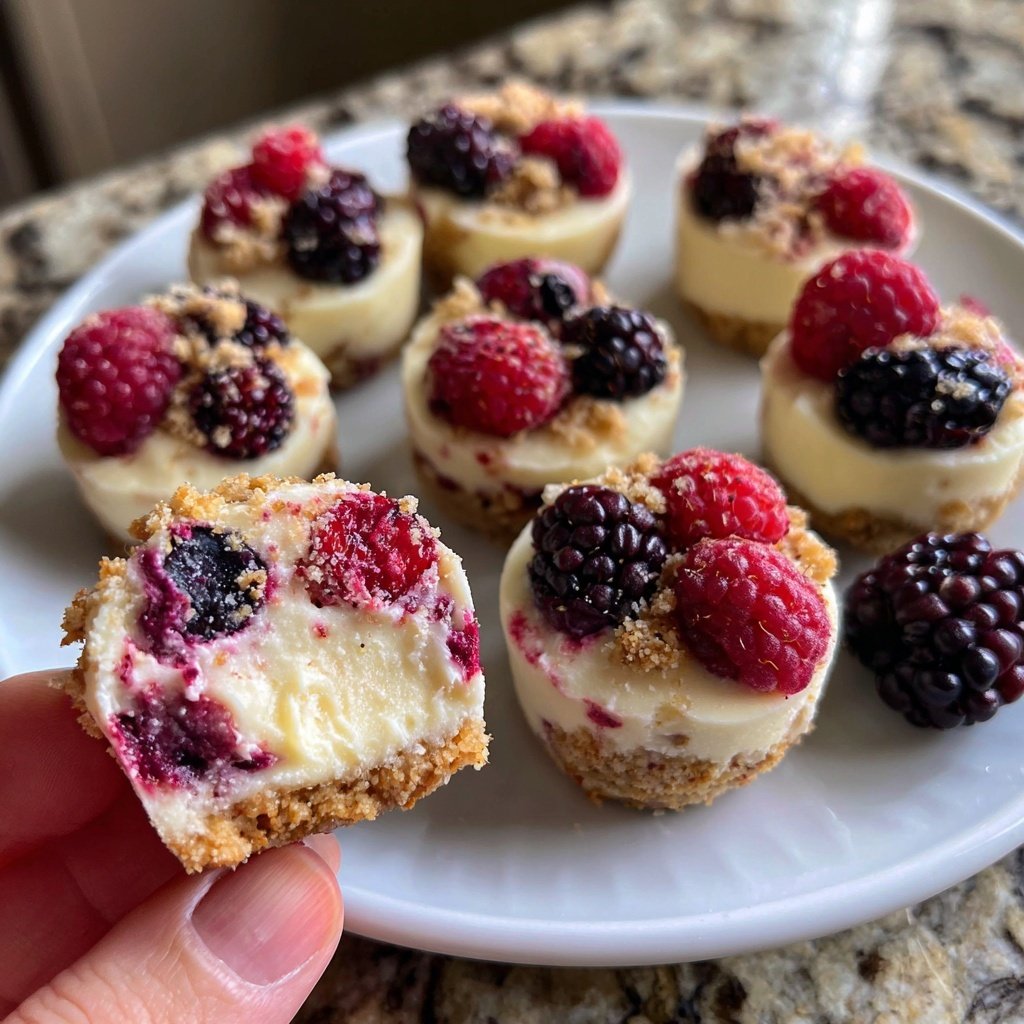 Valentines Snacks Berry Cheesecake Bites