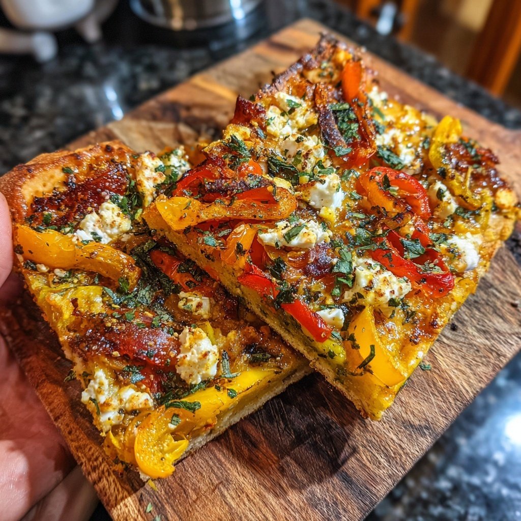 Super Bowl Food Veggie Flatbread Squares