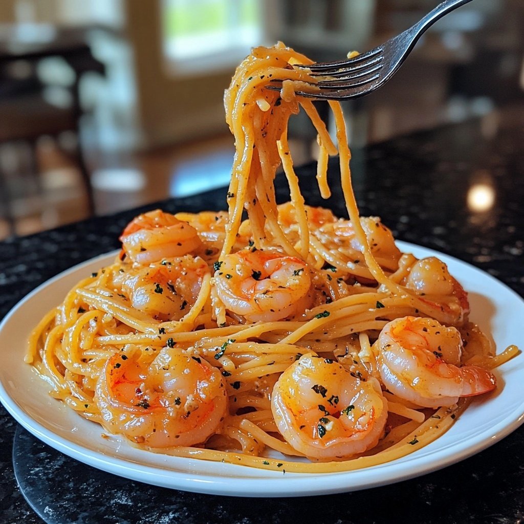 15-Minute Garlic Shrimp Pasta