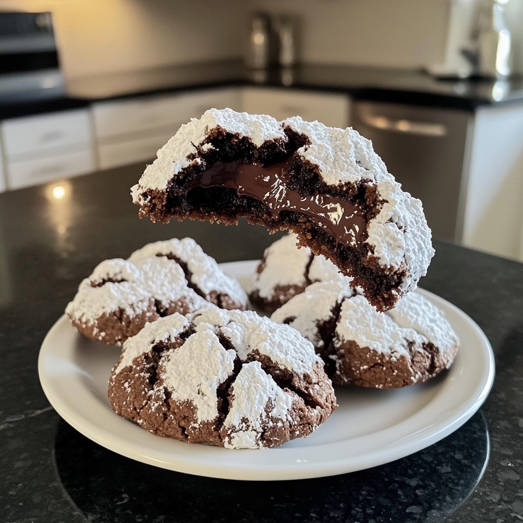 Chocolate Espresso Crinkle Cookies